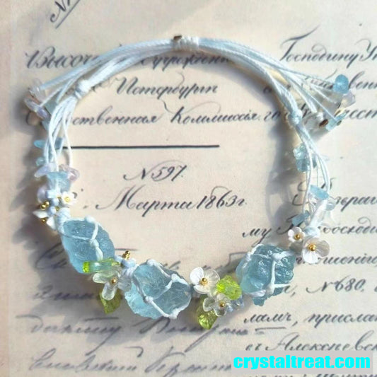 Secret Garden Natural Crystal Woven Bracelet