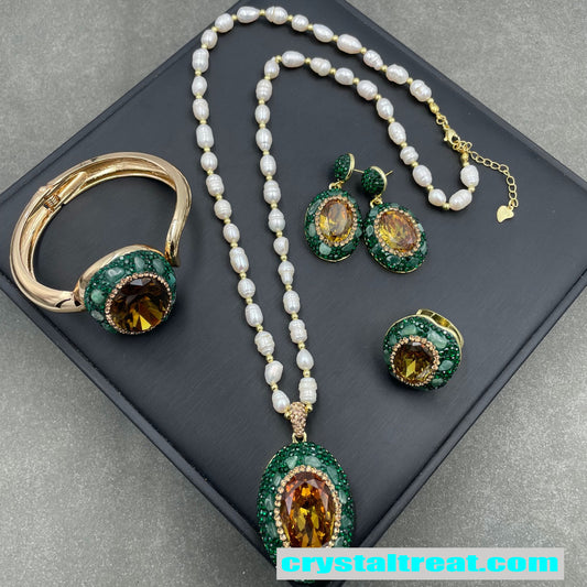 Natural Turkish Sultanite Jewelry Set