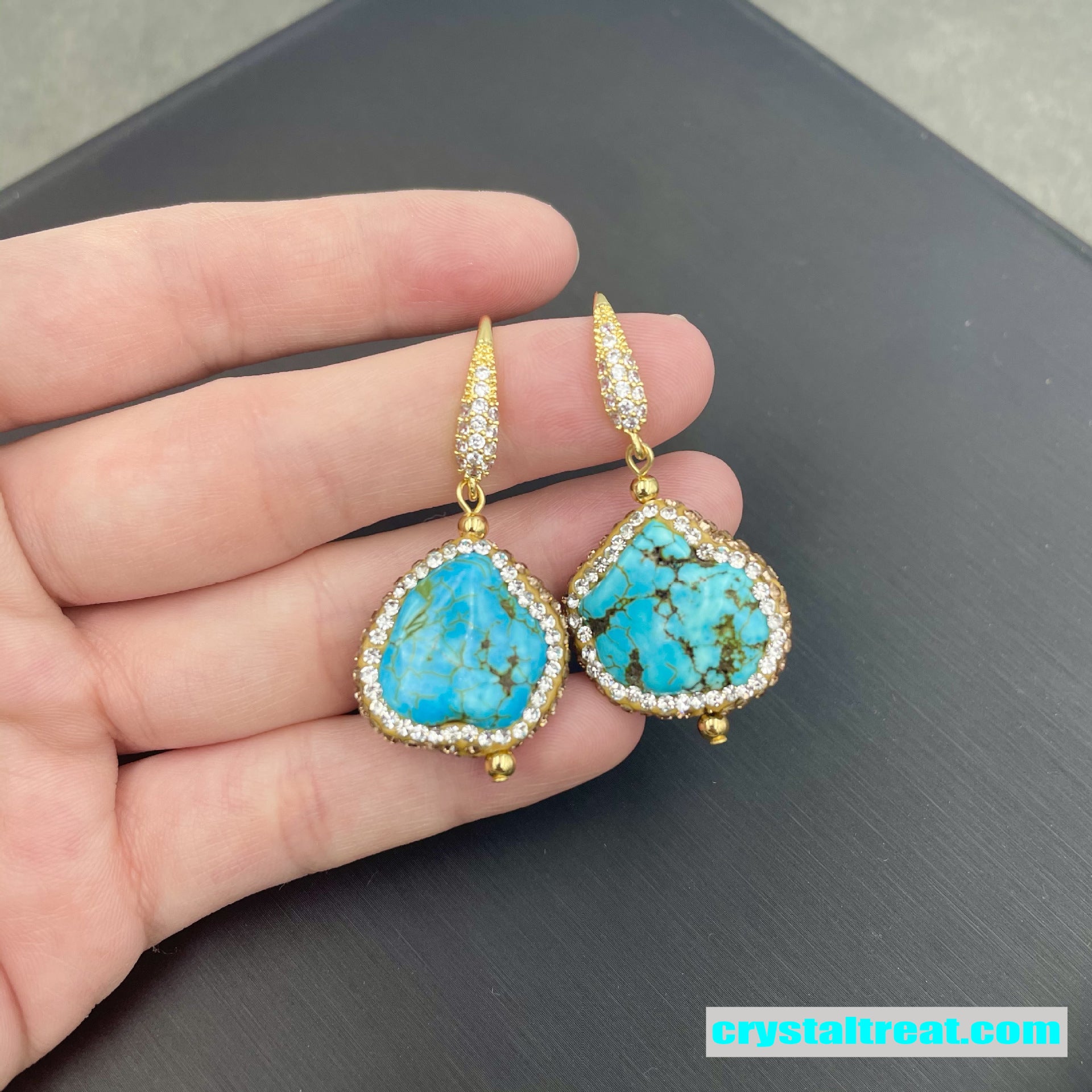strengthen Handmade Turquoise & Czech Crystal 4-Piece Set