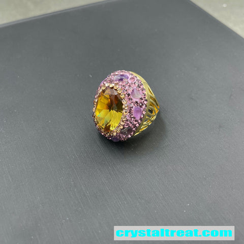 Natural Sultan Stone and Raw Amethyst Statement Collection