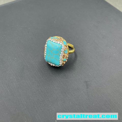 Stabilized Turquoise Inlay Jewelry Set – Earrings, Ring, Bracelet, Necklace, Beaded Bracelet