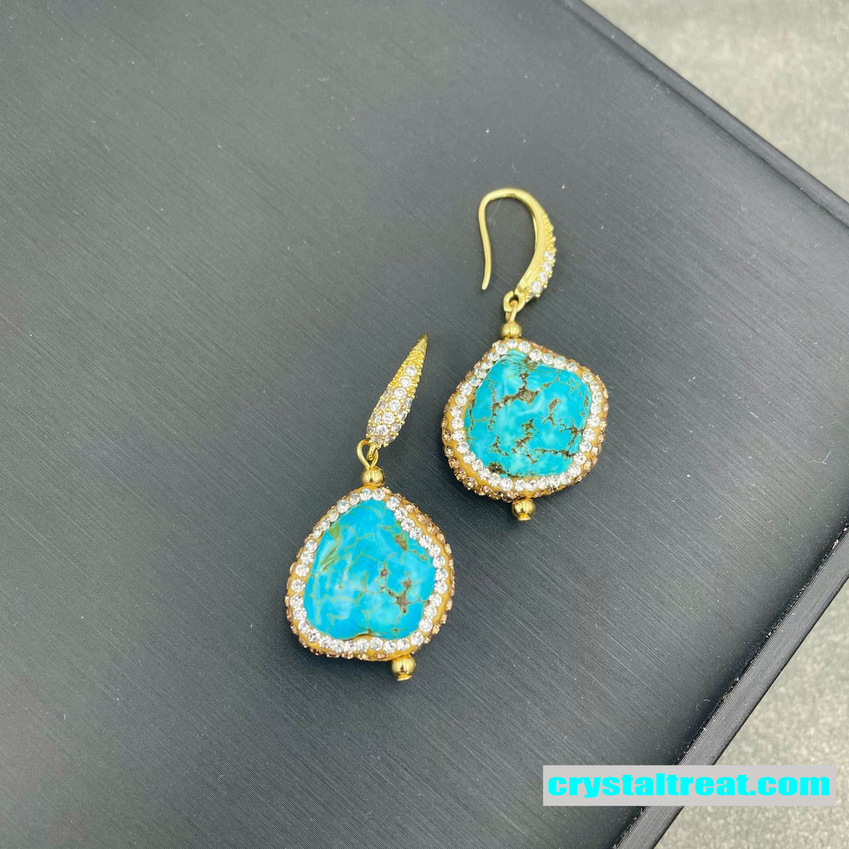 strengthen Handmade Turquoise & Czech Crystal 4-Piece Set