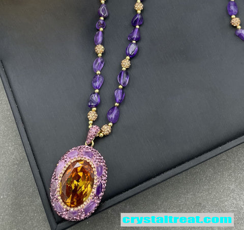 Natural Sultan Stone and Raw Amethyst Statement Collection