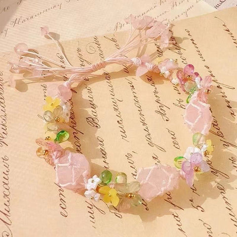 Secret Garden Natural Crystal Woven Bracelet