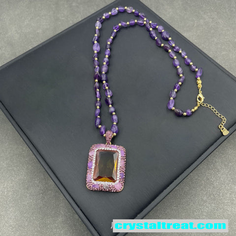 Natural Sultan Stone, Amethyst, and Pearl Jewelry Collection