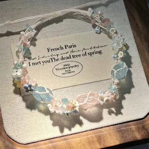Secret Garden Natural Crystal Woven Bracelet