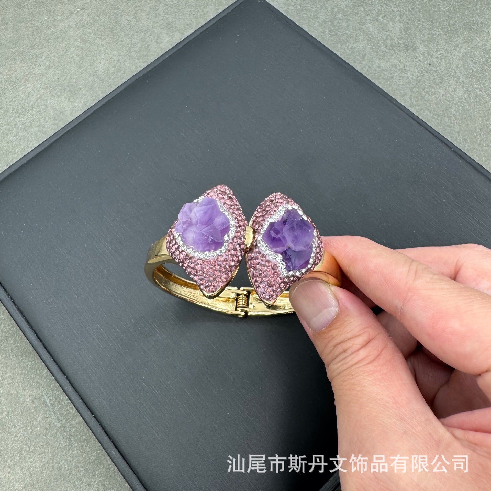 Natural Raw Amethyst and Citrine Pearl Bracelet
