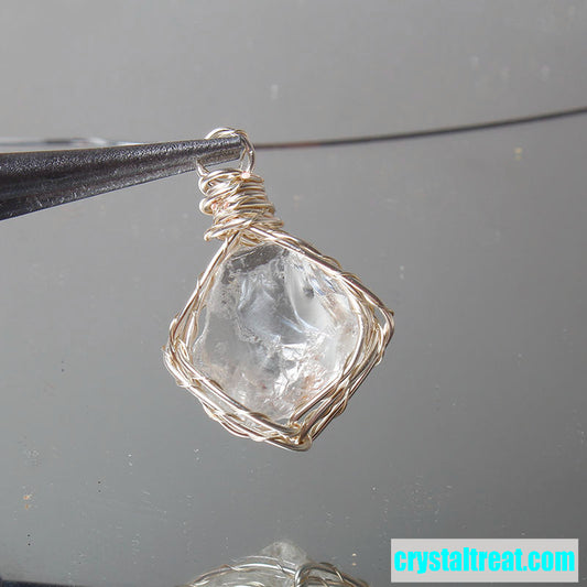 Natural Raw Crystal & Opal Pendant Necklace