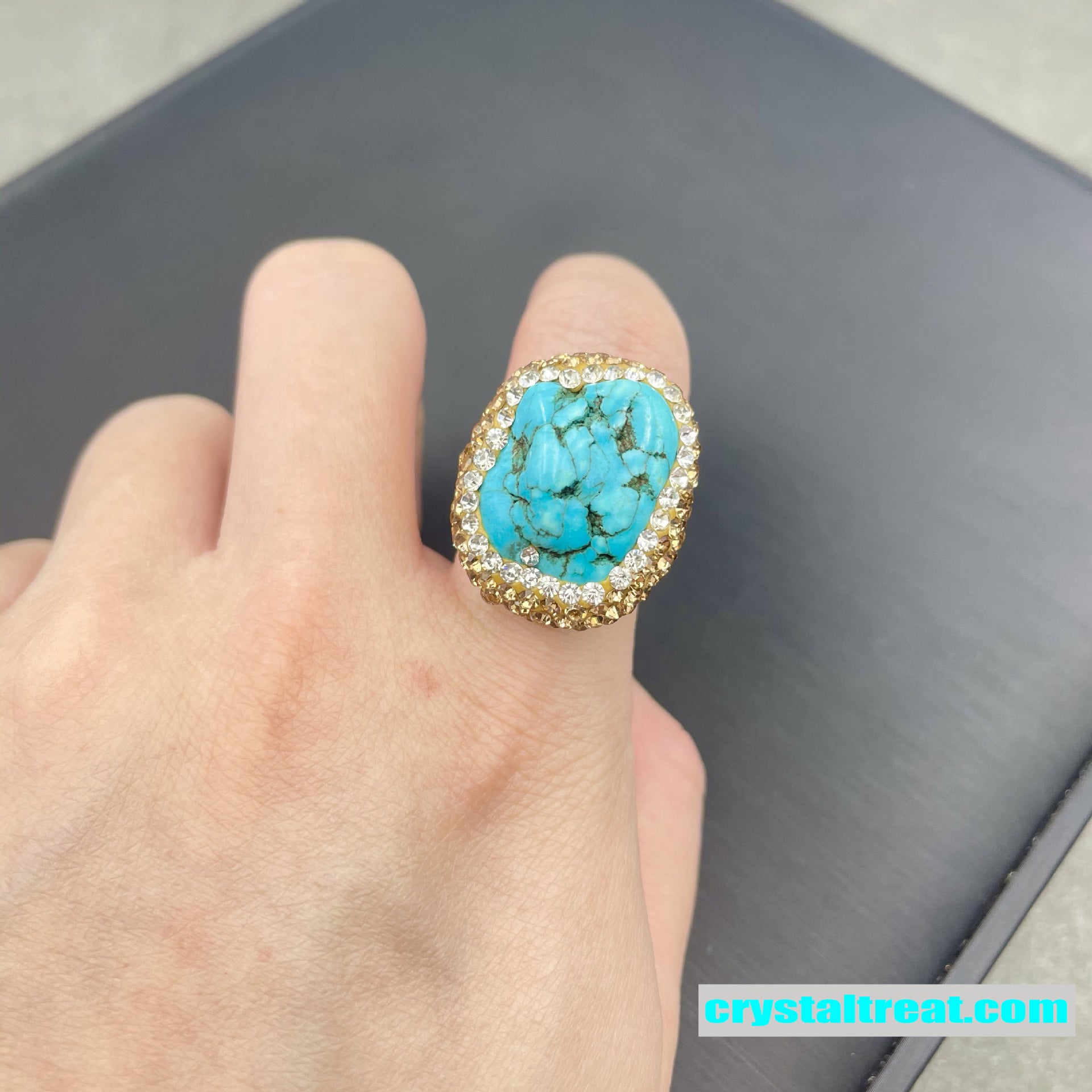 strengthen Handmade Turquoise & Czech Crystal 4-Piece Set
