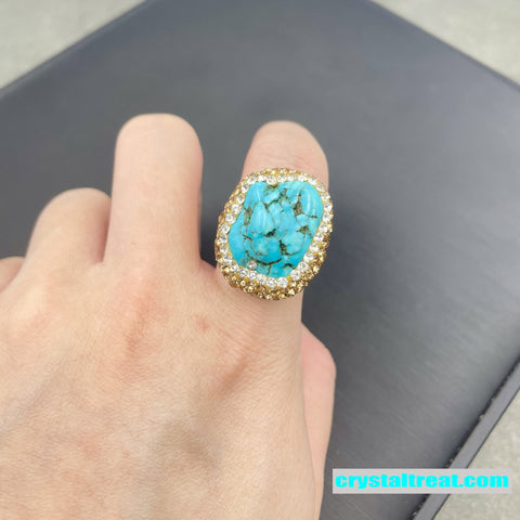 strengthen Handmade Turquoise & Czech Crystal 4-Piece Set