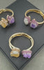 Natural Raw Amethyst and Citrine Pearl Bracelet