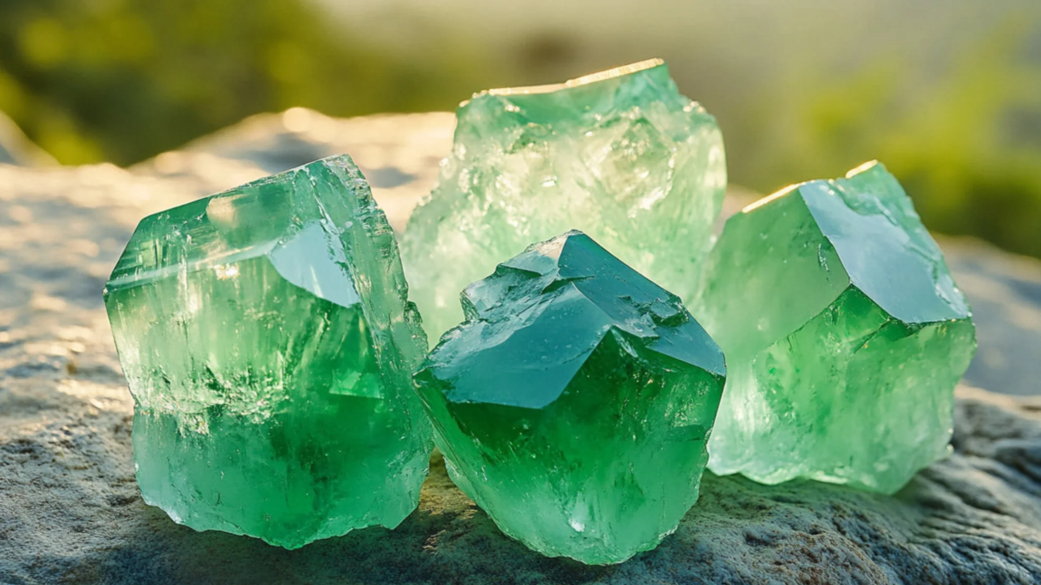 Green Quartz crystal jewelry