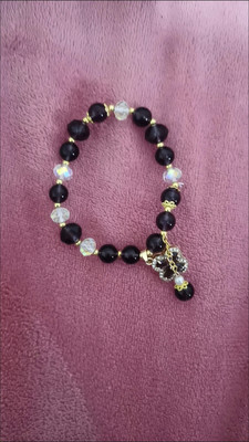 Enhanced crystals amethyst beaded bracelet customer review photo