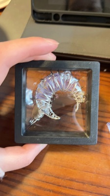Handmade natural aquamarine moon pendant customer review photo