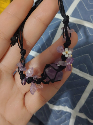 Handmade natural Summer Blossom crystal woven bracelet customer review photo