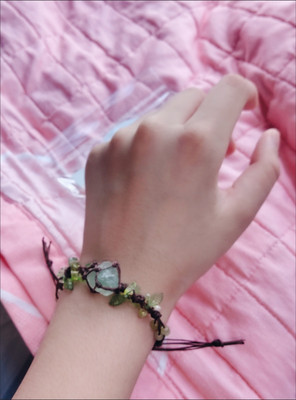 Handmade natural Summer Blossom crystal woven bracelet customer review photo