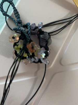 Handmade natural Summer Blossom crystal woven bracelet customer review photo