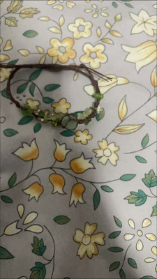 Handmade natural Summer Blossom crystal woven bracelet customer review photo