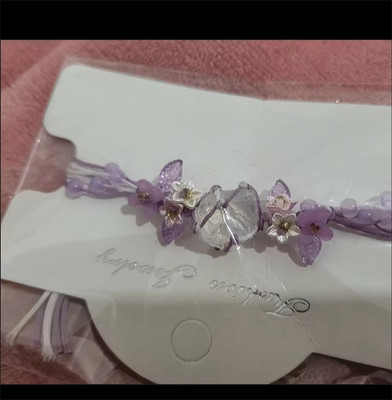 Handmade natural Summer Blossom crystal woven bracelet customer review photo