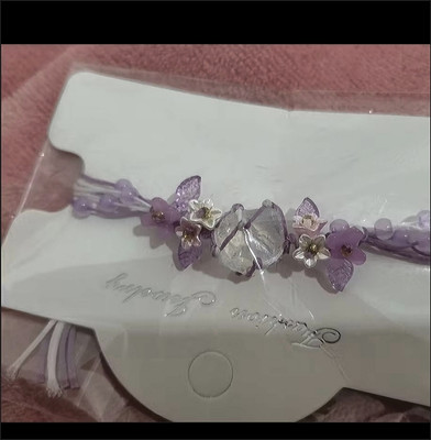Handmade natural Summer Blossom crystal woven bracelet customer review photo