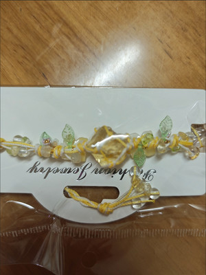 Handmade natural Summer Blossom crystal woven bracelet customer review photo