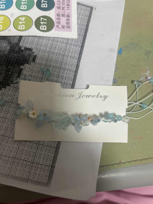 Handmade natural Summer Blossom crystal woven bracelet customer review photo