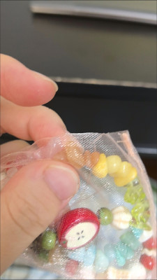 Handmade Summer Rainbow natural colored crystal chip bracelet customer review photo