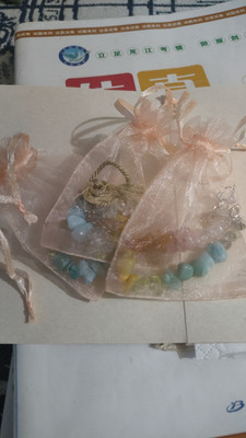 Handmade Summer Rainbow natural colored crystal chip bracelet customer review photo