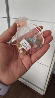 Handmade Summer Rainbow natural colored crystal chip bracelet customer review photo