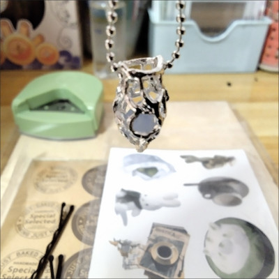 Heart-shaped aquamarine crystal pendant necklace customer review photo