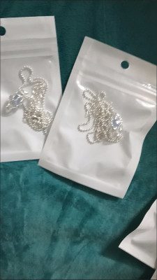 Heart-shaped aquamarine crystal pendant necklace customer review photo