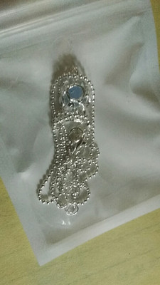 Heart-shaped aquamarine crystal pendant necklace customer review photo