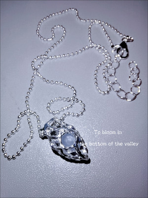 Heart-shaped aquamarine crystal pendant necklace customer review photo