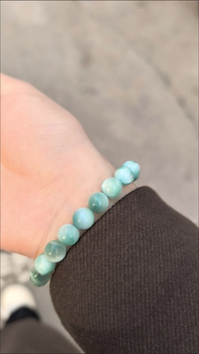 Heart-shaped aquamarine crystal pendant necklace customer review photo