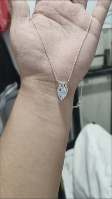 Heart-shaped aquamarine crystal pendant necklace customer review photo