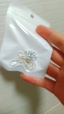 Heart-shaped aquamarine crystal pendant necklace customer review photo