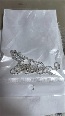 Heart-shaped aquamarine crystal pendant necklace customer review photo