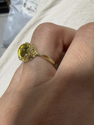 Natural citrine vintage-style ring customer review photo