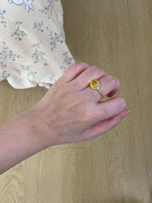 Natural citrine vintage-style ring customer review photo
