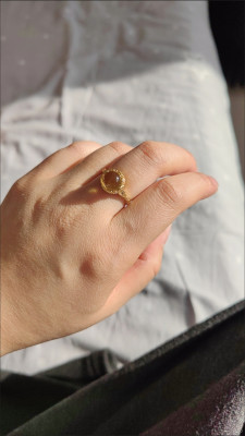 Natural citrine vintage-style ring customer review photo