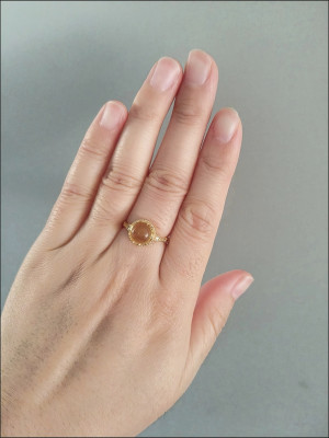 Natural citrine vintage-style ring customer review photo