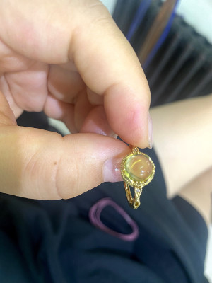 Natural citrine vintage-style ring customer review photo