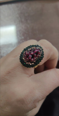 Natural handmade grape jewelry set with Czech crystals customer review photo