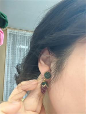 Natural handmade grape jewelry set with Czech crystals customer review photo