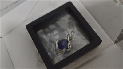 Natural Sky Whisper blue topaz alternative wire-wrapped pendant customer review photo