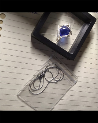 Natural Sky Whisper blue topaz alternative wire-wrapped pendant customer review photo