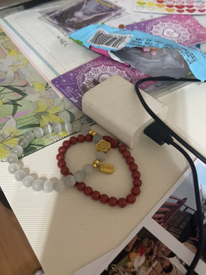 Natural Uruguayan amethyst beaded bracelet customer review photo