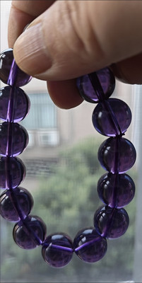 Natural Uruguayan amethyst beaded bracelet customer review photo