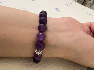 Natural Uruguayan amethyst beaded bracelet customer review photo
