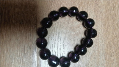Natural Uruguayan amethyst beaded bracelet customer review photo